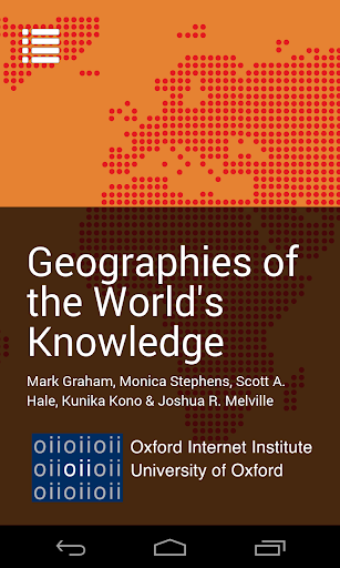 Geographies of Knowledge