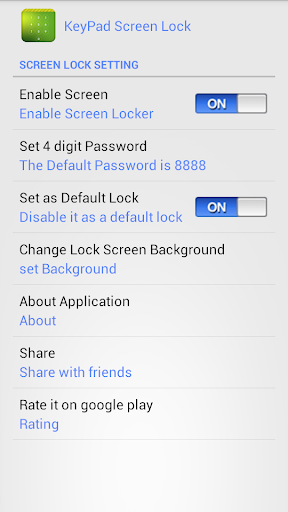Keypad Screen Lock