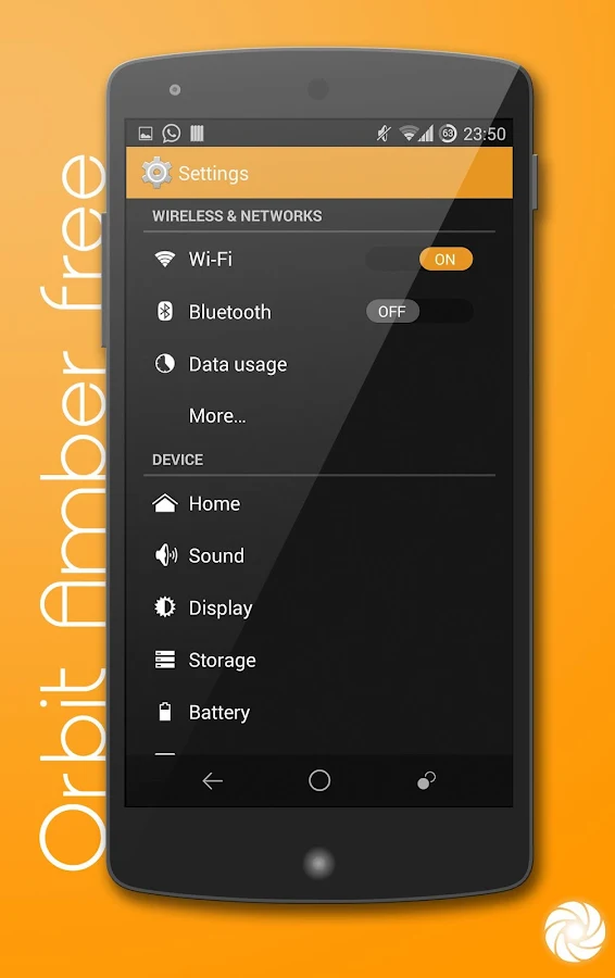 Orbit Amber Theme - CM11/PA - screenshot