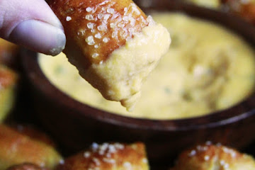 Perfect Pretzel Bites with Cheesy Jalapeno Ranch Dip