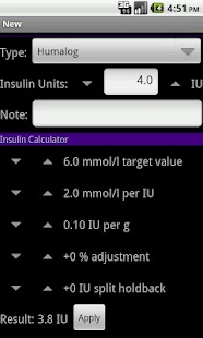 DiaLog: Diabetes Logbook Screen 3