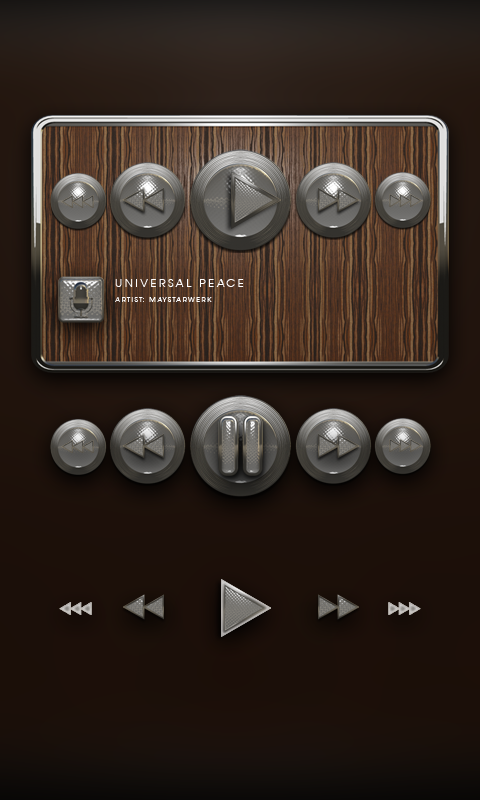 Poweramp Widget Noble Wood Screen 2