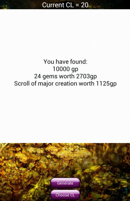D&amp;D 3.5 Treasure Generator Screen 3