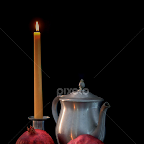 Pomegrant and Pewter by Ruth Dennison - Food & Drink Plated Food