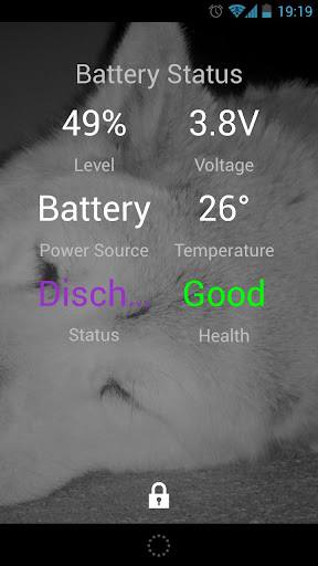 Battery Status Lock Screen