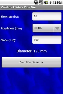 Drainage Calculator - screenshot thumbnail