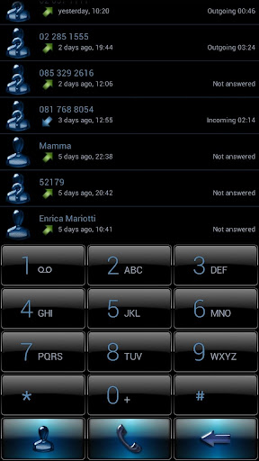 Dialer Black Blue Gloss Skin