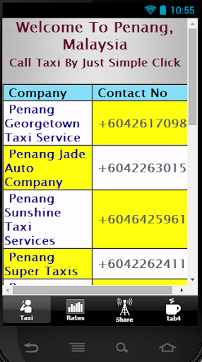 Penang Call Taxi