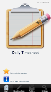 Daily Timesheet - náhled