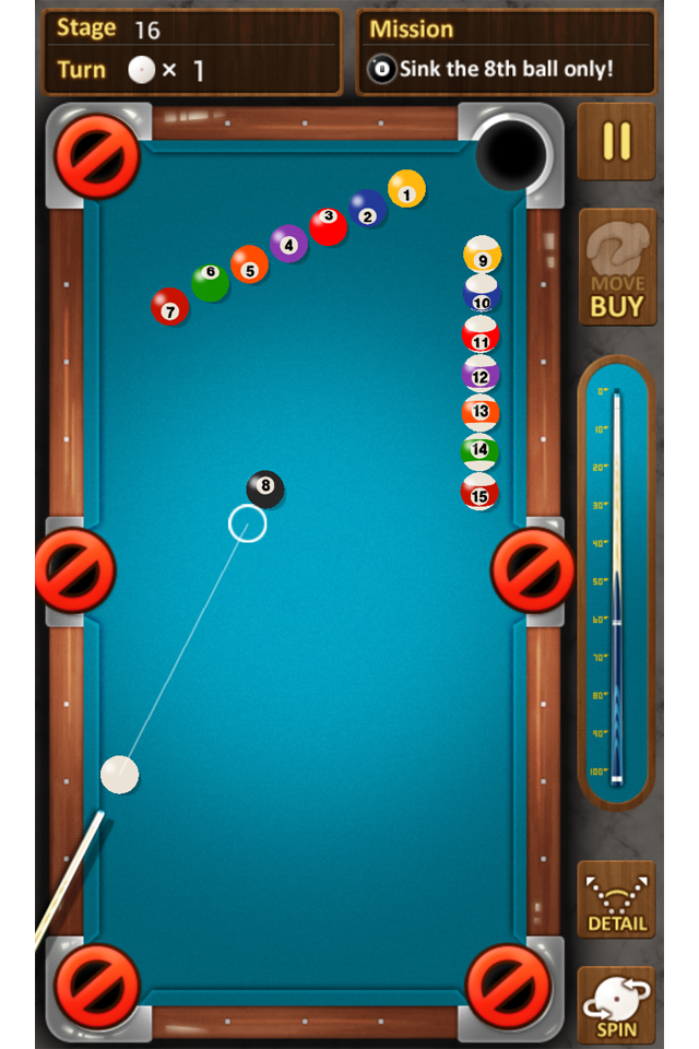 The king of Pool billiards Screen 2