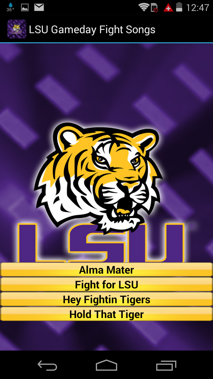LSU Tigers Ringtone Fightsongs Screen 2