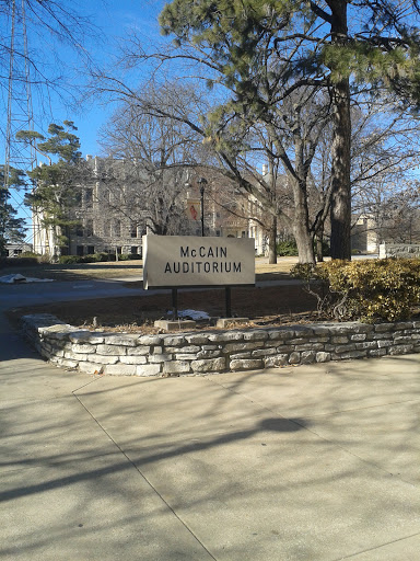 McCain Auditorium South Sign