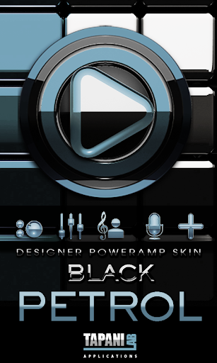 Poweramp skin Black Petrol