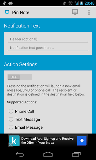 Pin Note: Custom Notifications