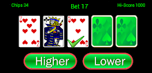 Higher or Lower card game APK