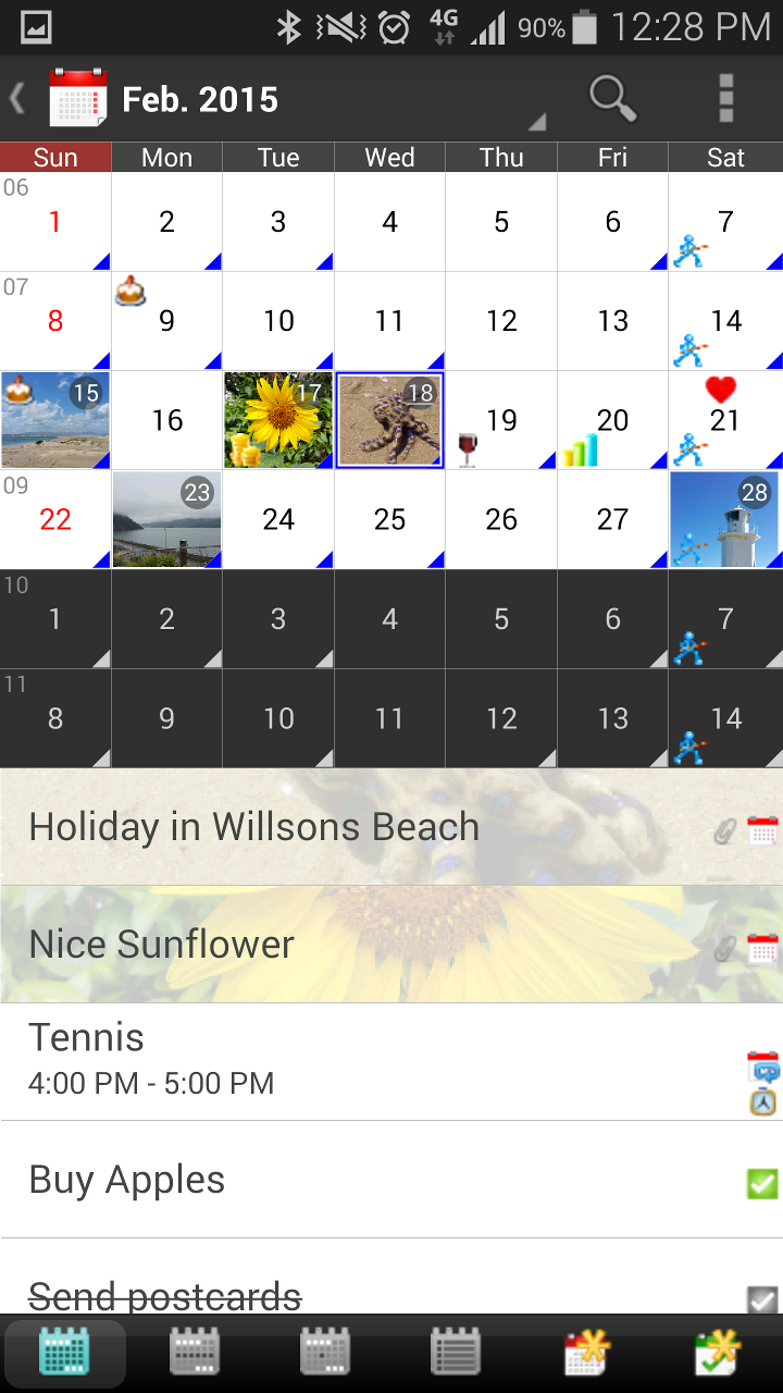 vcCalendar Screen 3