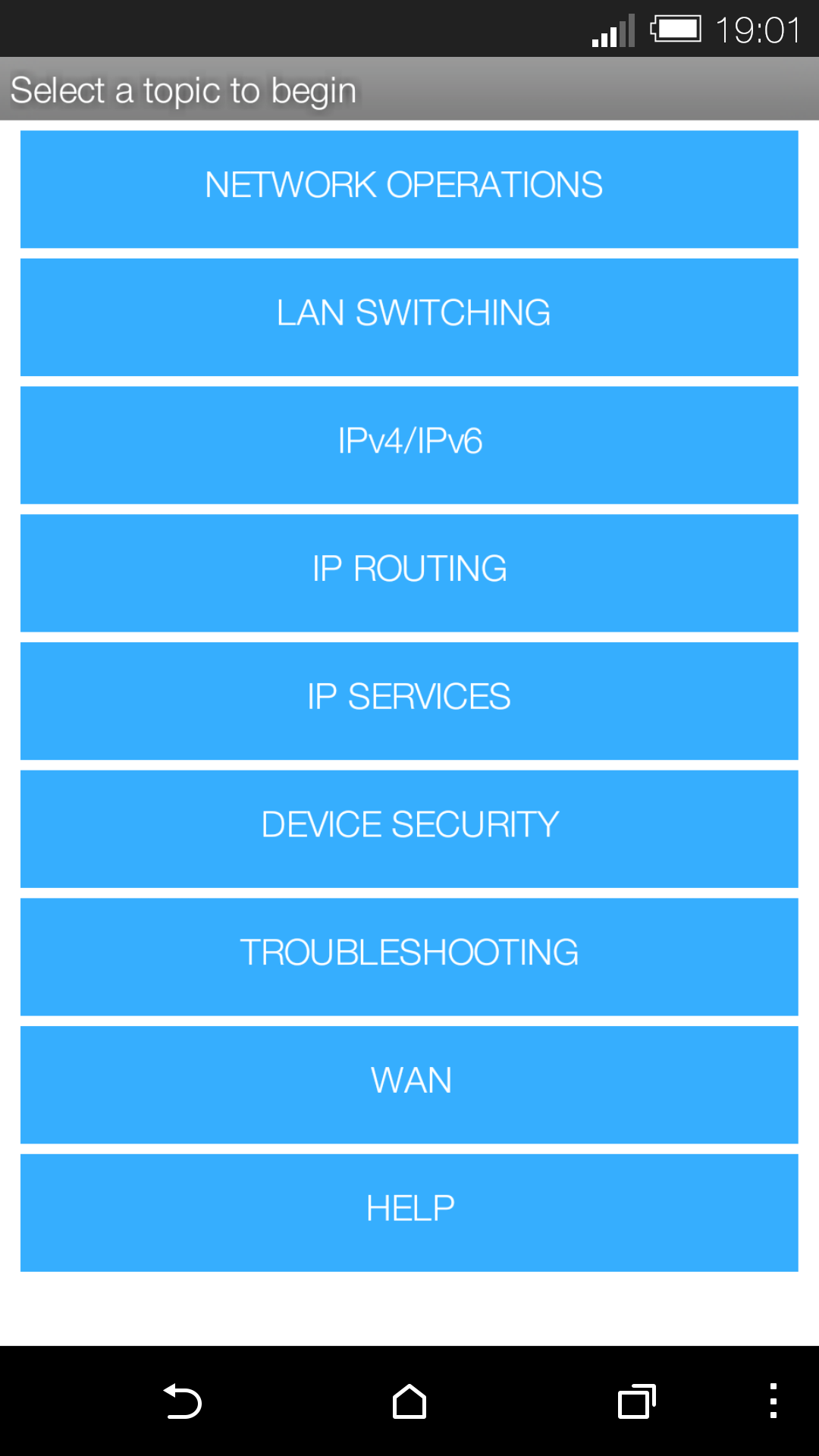 Android application CCNA Flashnotes screenshort