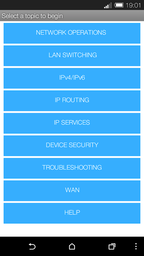 Android application CCNA Flashnotes screenshort