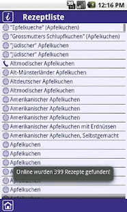 PocketSpoon recipe database Screenshots 0