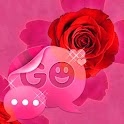 GO SMS Theme Pink Rose Cute logo