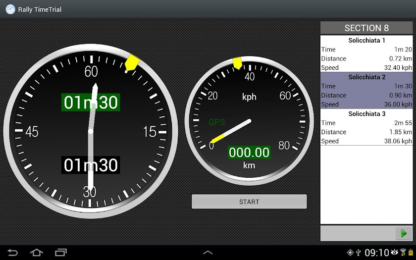 Rally TimeTrial Screen 2