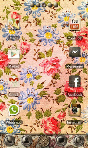 【免費個人化App】Vintage Flowers GO Theme-APP點子