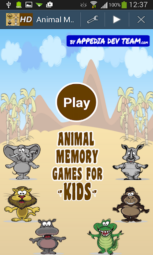 Animal Memory Games For Kids