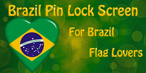 Brazil Flag Pin Lock Screen