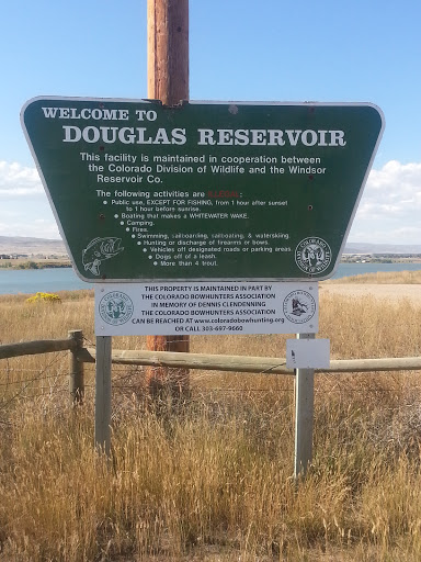 Douglas Reservoir Sign