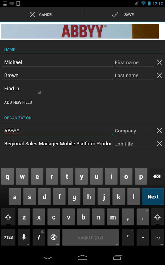 Business Card Reader Pro Android Apps On Google Play