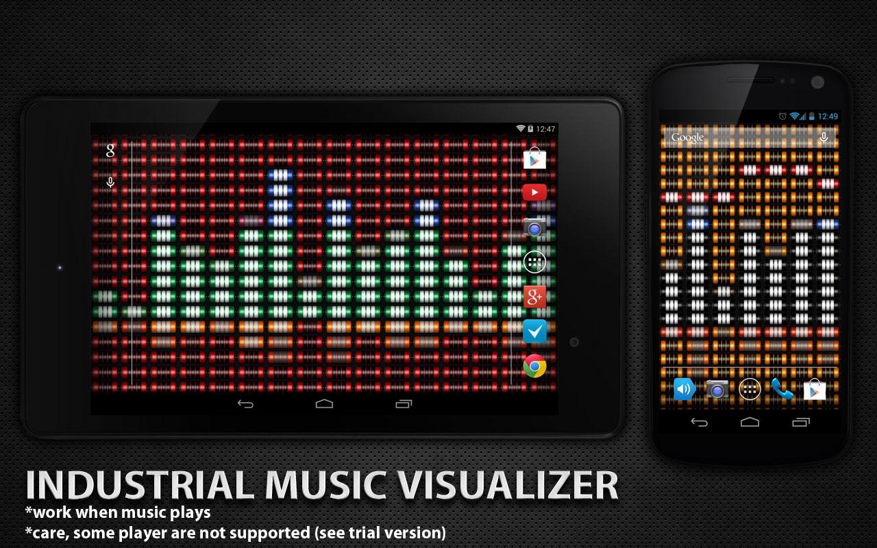 ... visualizer live wallpapers are a music visualizer in industrial style
