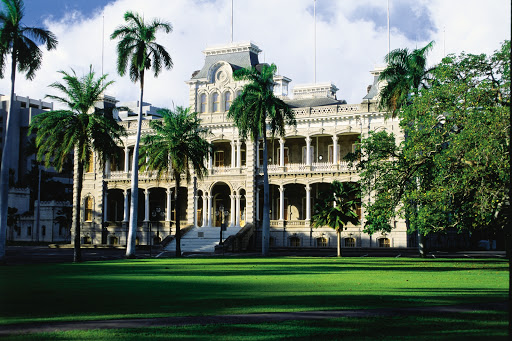 Iolani-Palace - Iolani Palace, the only royal palace in the United States. The palace is a four-story Italian Renaissance palace built by King David Kalakaua in 1882 in Honolulu.