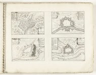 Plattegronden van Luxemburg, Thionville, Montmédy en Damvillers, ca. 1702