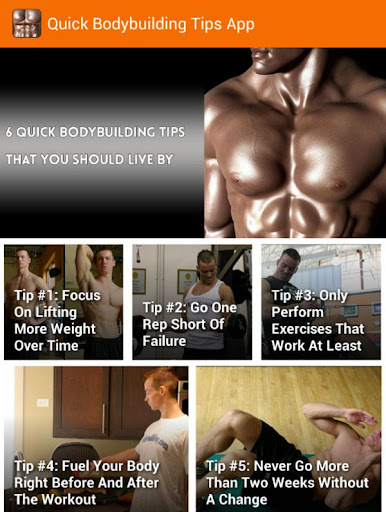 Quick Bodybuilding Tips