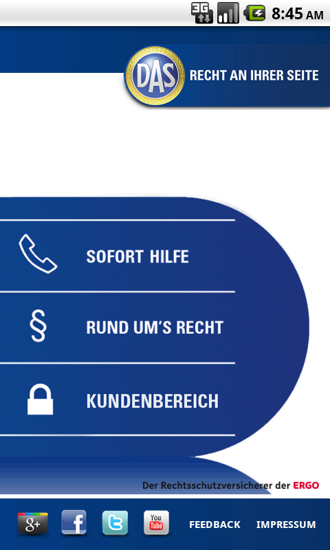 Android application ERGO Rechtsschutz App screenshort