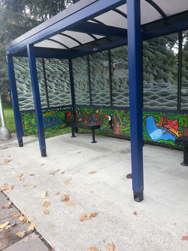 Forest Painted Bus Stop