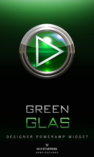 Poweramp Widget Green Glas