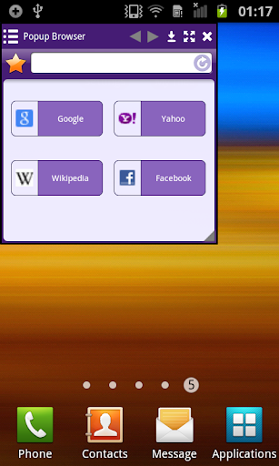 Purple Popup Browser Lite