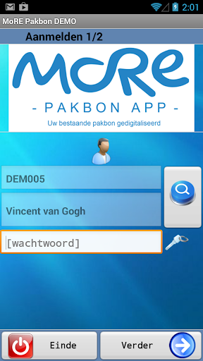 MoRE Pakbon App Demo