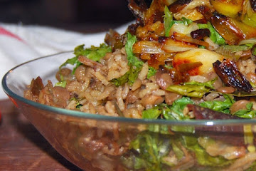 One Pot Mujadara with Leeks