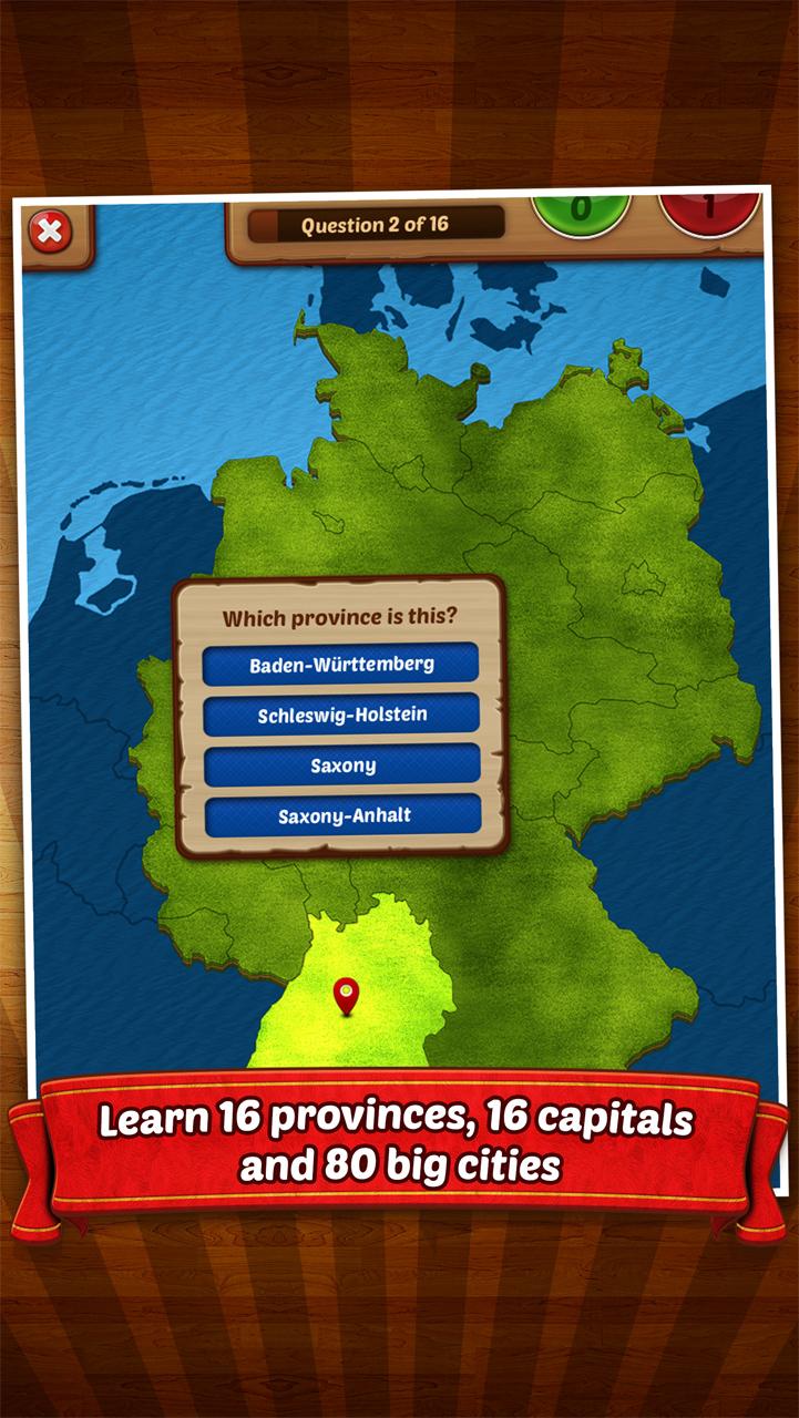 GeoFlight Germany: Geography Screen 2