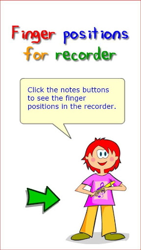 Finger positions for recorder