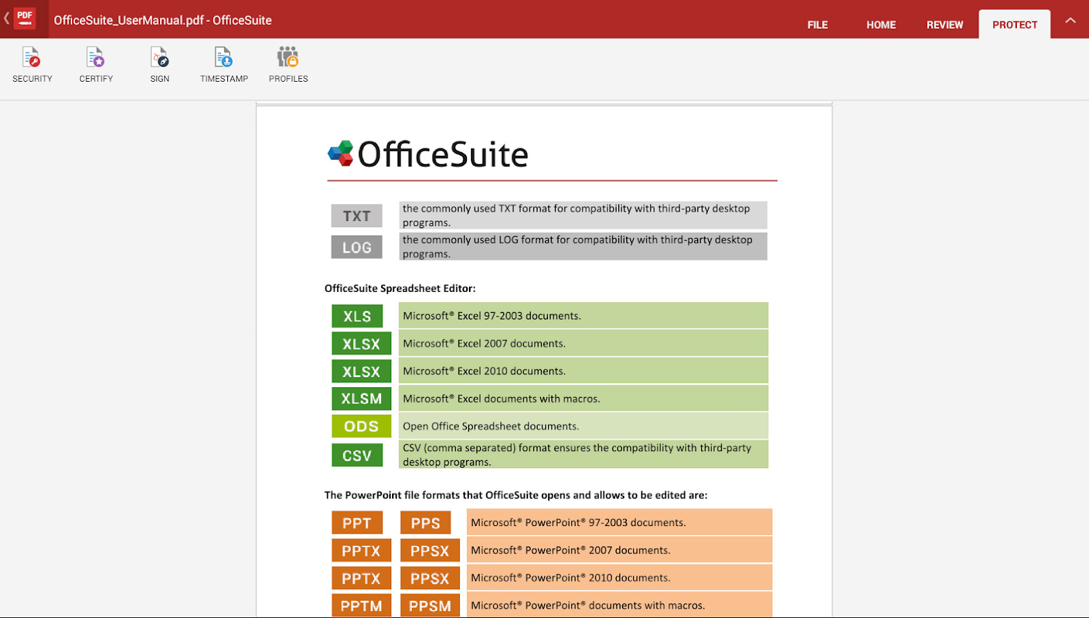 OfficeSuite 8 + PDF Converter - screenshot