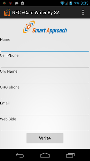 NFC vCard Writer By SA