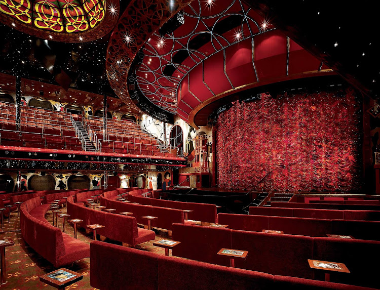 When cruising on Carnival Conquest, be sure to take in one of the exciting Vegas-style shows at the Toulouse-Lautrec Lounge.