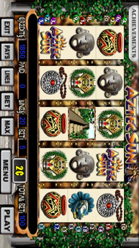 Aztec Sun Slot Machine Screen 2
