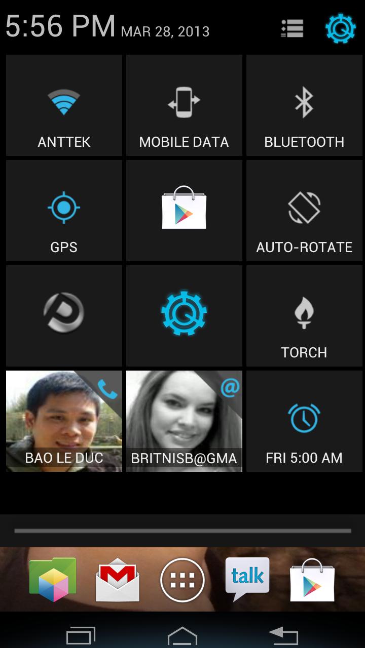 AntTek Quick Settings Pro Screen 1