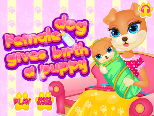 Dog birth animal games