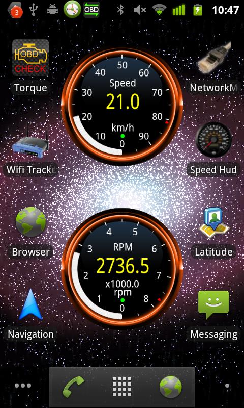 Android application Widgets for Torque (OBD / Car) screenshort