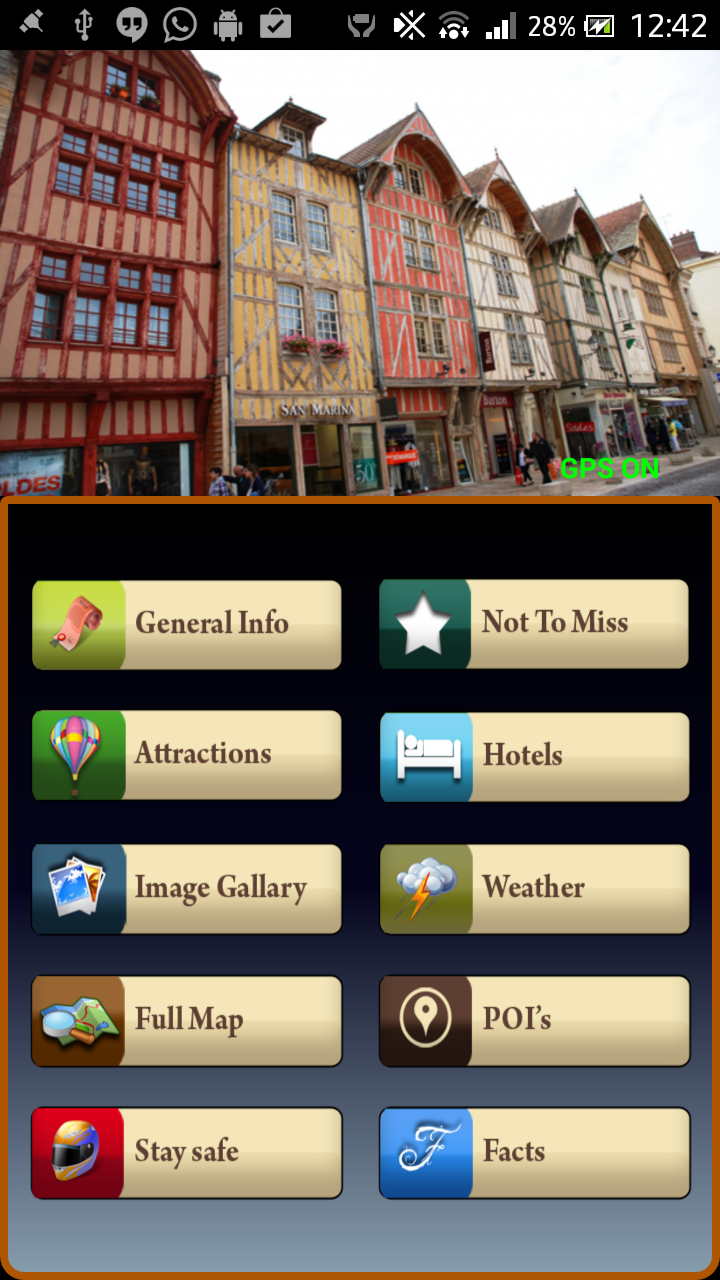 Troyes Offline Map Guide Screen 1
